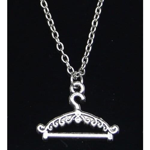 20pcs New Fashion Necklace 24x17mm hanger clothes stand Pendants Short Long Women Men Colar Gift Jewelry Choker