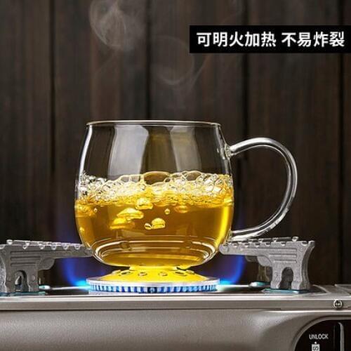 2018 Transparent heat resistant office mugs Glass mugs with filter with cover thick glass water mug