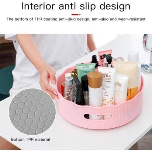 360 Rotating Tray Flower Shape Kitchen Storage Containers For Spice Jar Snack Food Tray Bathroom Storage Box Cosmetics Organizer
