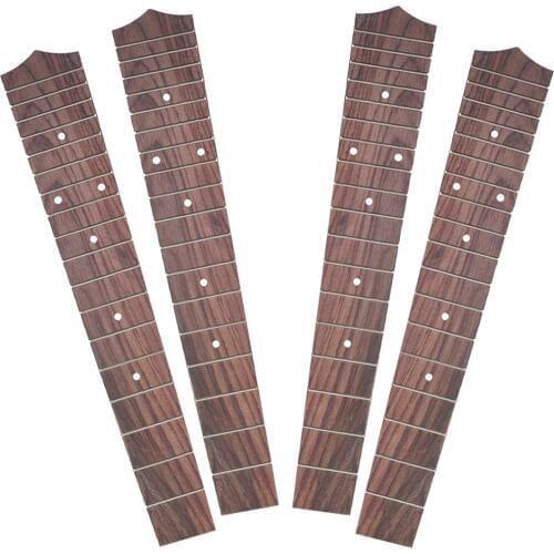 4 Pieces 18 Frets Fretboard for 26inch Ukulele Replacement Parts