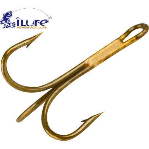 50 pcs/lot 2/4/6/8/10 # Fishhooks High Carbon Steel Treble Hooks Fishing Hooks Fishing Tackle Boxes Pesca Saltwater Bass