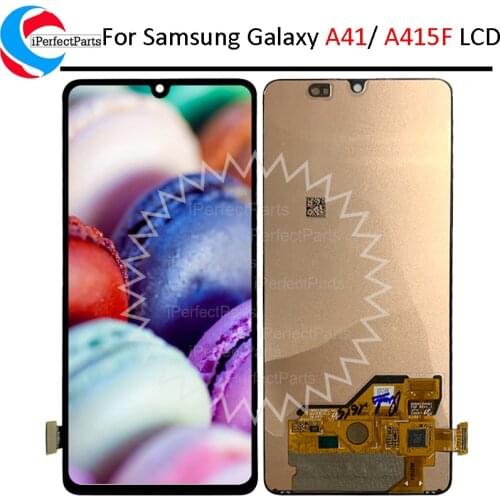 6.1'' Super AMOLED For Samsung Galaxy A41 A415F LCD with Frame A415F/DSN Touch Panel Screen For Samsung A415 Display