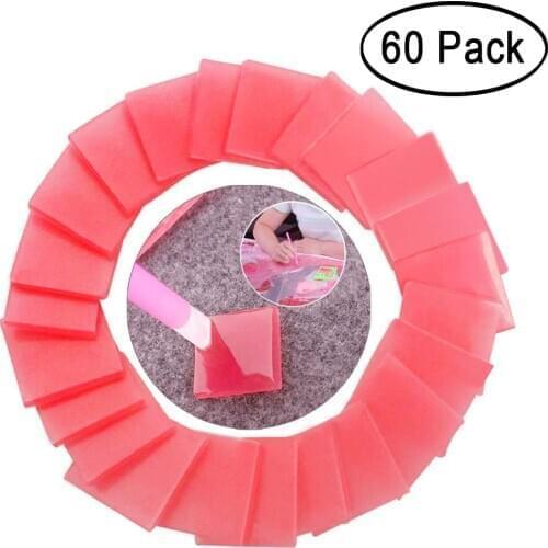 60 pcs Glue Clay tool Diamond Painting accessories 2*2cm nouveaute Point sticking Round square drill pen Storage box Label paper