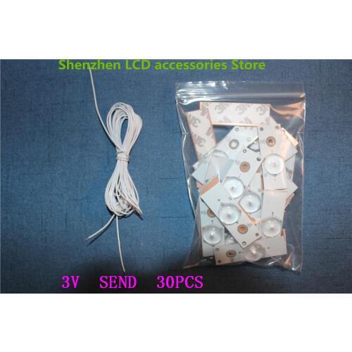 90Pieces/lot 3Kinds of * 3V/6V lens 32-65 inch LED lamp bead lamp straight down LCD TV backlight particles 100%NEW