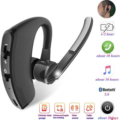 V8 rtSpo Blutooth Earphone Wireless Stereo HD Mic Headphones Bluetooth Hands In Car Kit With Mic For iPhone Samsung Huawei Phone