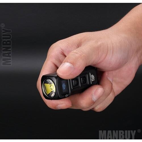Free Shipping NITECORE TUP with USB Charge Cable 1000 LMs Stainless Steel Metallic Keychain Light EDC Flashlight Key Button Lamp