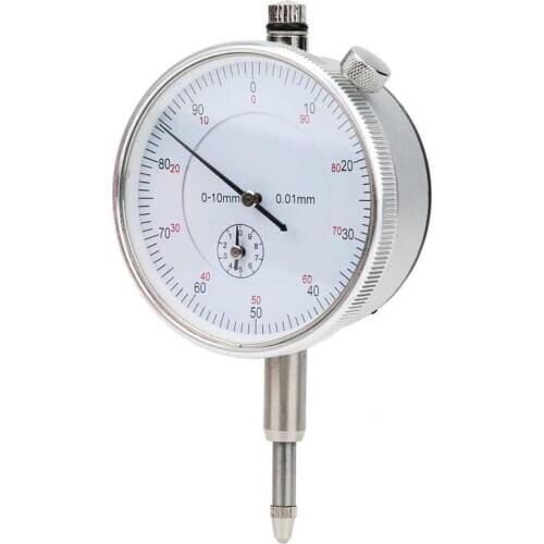Dial Indicator Dial Indicator 0-10mm Range 0.01mm High Accuracy Aluminum Alloy Industry Manual Tools