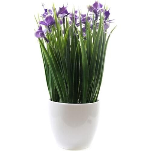 Dekorsende artificial Narcissus Pot Purple decoration artificial flower искусственный цветок