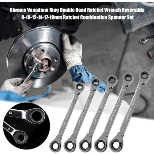 8 To 19mm Double-headed Reversible Ratchet 72 Tooth Wrench Car Tire Removal/installation Machine Repair Tool Anti-Rust Aotutools