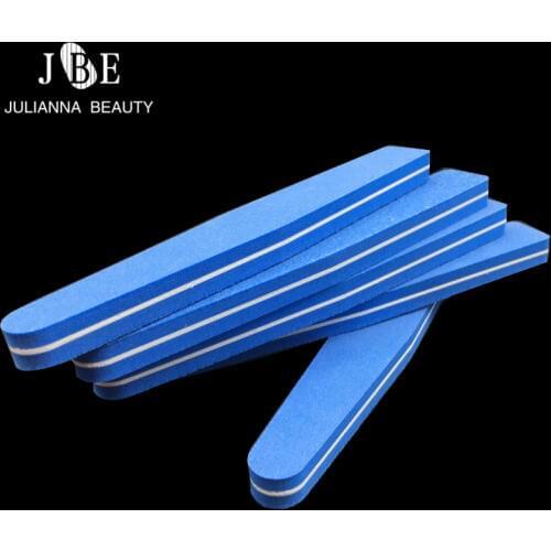 High Quality 25pcs 100/180 Double Side Diamond Fancy Nail File Buffer Washable Nail File Buffer Sponge Manicure Tool