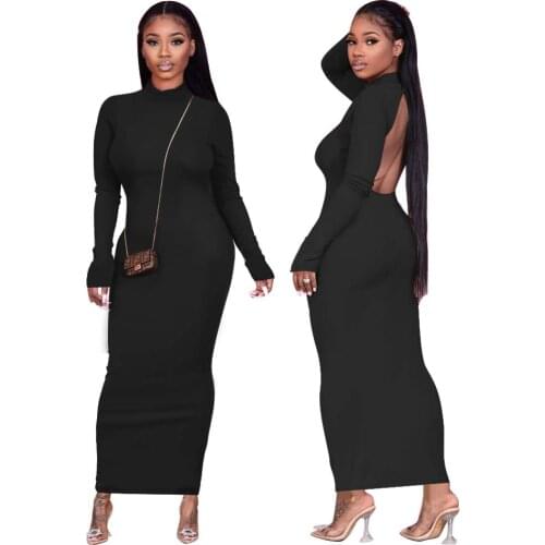 Elegant Dresses for Women Open Back Long Sleeves with Gloves, Dress Long Skirt