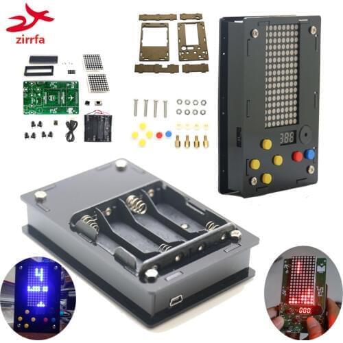 Electronic DIY Kit 8x16 Dot matrix game machine with Acrylic Diy Kit Electronic