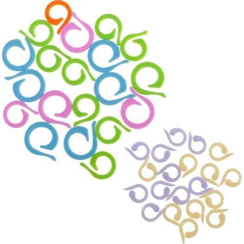 Fityle 40pcs 2 Sizes Plastic Split Stitch Ring Crochet Knitting Markers Tools