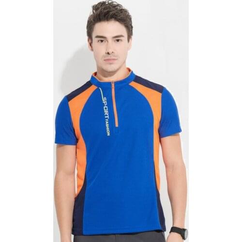 Outdoor Stitching Men Fast Dry T-shirt Women Running Fitness Clothing Sports Short-sleeved Women Casual Breathable Couple Tops