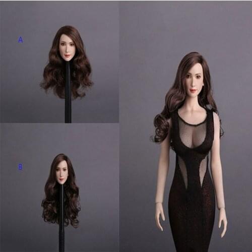 GACTOYS GC008 1/6 Scale Female Asian Beauty Head Sculpture A B C Looks Like Lin Chiling Yu Feihong For 12'' Action Figure Body