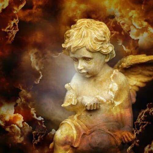 GLymg 5D Diamond Painting Needlework Mosaic Gift DIY Diamond Embroidery Kits Rhinestone Angel In Heaven Diamond Wall Art Decorns