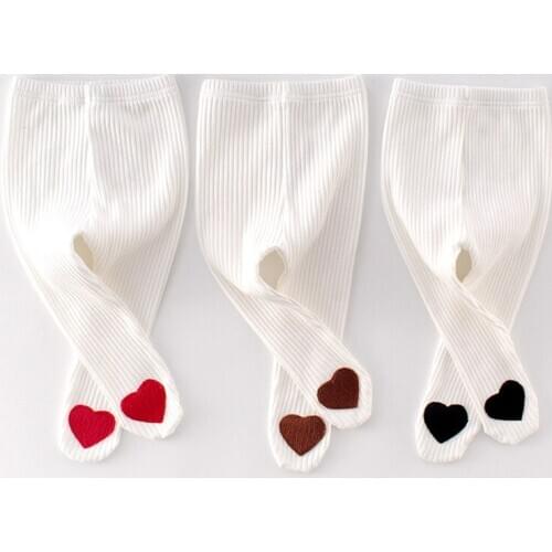 Girls New Baby Tights Baby Conjoined Cute Love Heart Tights Girls Princess Cute Pantyhose Child Baby