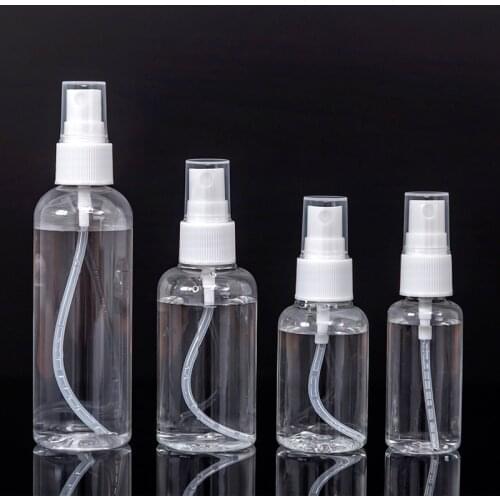 Cosmetic Packaging Bottle Transparent Plastic Atomizer Travel Portable Lotion Spray Can Storage Fine Mist Spray Bottle