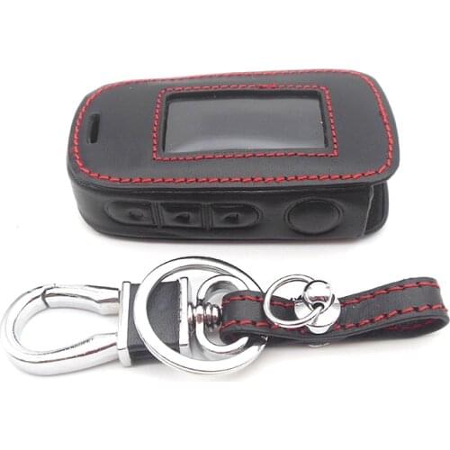 A92 Leather Key Case for Starline A92 A94 V62 A62 A64 Two Way Car Alarm LCD Remote Control Keychain Fob Cover