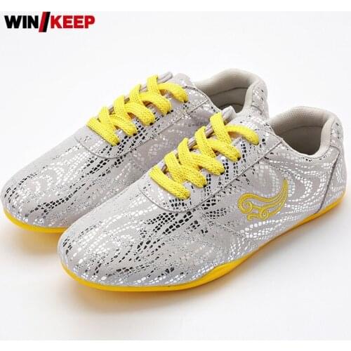 Unisex Kung Fu Tai Chi Sports Shoes Autumn Winter New Soft Sole Wing Chun Training Gym Shoes Animal Striped Flats Sneakers