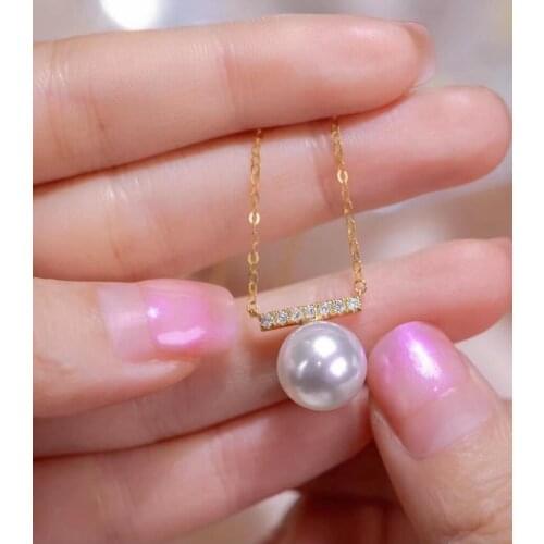 Trendy S925 Sterling Silver Necklace Findings Jewelry Base Settings Mountings Parts for Akoya Edison Pearls, Coral, Jade