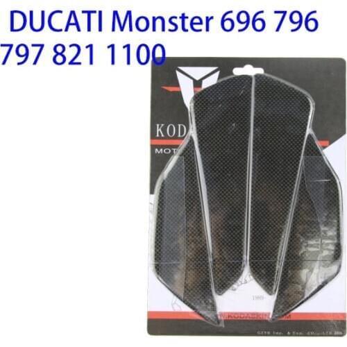 Motorcycle Carbon Tank Pad Sticker Decal emblem GRIPPER STOMP GRIPS EASY FOR DUCATI Monster 696 796 797 821 1100 1200
