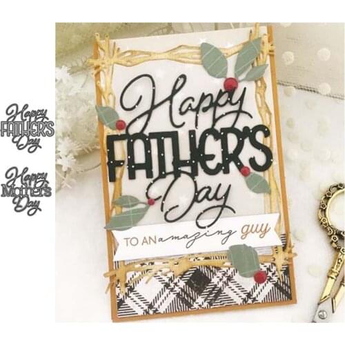 2021 New Arrival FATHERS Mothers Day Metal Cutting Dies Scrapbooking Decor Stencil Handmade Card Make Model Craft Mold Die Cut