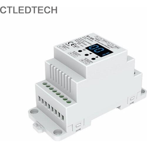 New S1-DR DIN Rail 2CH DMX Dimmer DMX512 RDM signal to triac dimming signal for DMX512 control Dimmable 110V220V bulb tube light