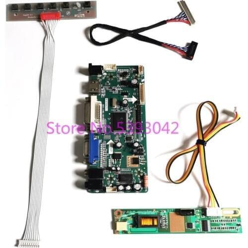 Fit LTN154AT07-001/002/B01/C03 1CCFL LVDS 30Pins 1280*800 15.4" keyboard VGA DVI M.NT68676 LCD screen controller board kit