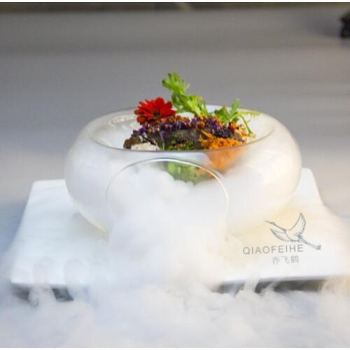 Handmade Salad Bowls Specials Dry Ice Artistic Conception Glass Bowl Molecular Delicacies Creative Tableware Cooking Hollowware