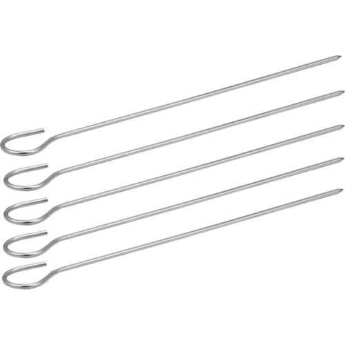 5Pcs/Set Skewers For Barbecue Reusable Grill Stainless Steel Skewers Shish Kebab BBQ Camping Flat Forks Gadgets Kitchen Tools
