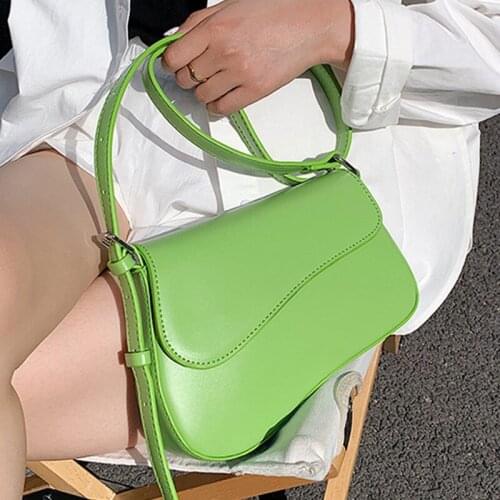 Solid Color Irregular PU Leather Shoulder Crossbody Bags For Women Womens Designer Small Handbag Female Travel Messenger Bag