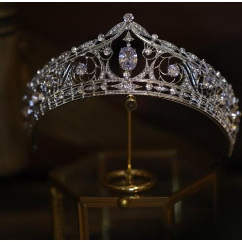 PEORCHID Crystal Wedding Tiara Luxury Designer Womens Crown Rhinestone Zircon Wholesale Head Piece Bridal Hair Vines