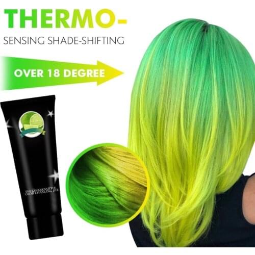 Unisex DIY Thermochromic Color Changing Hair Dye Hair Color Wax Mud Hairdressing Cream Coloring Tool for Home Salon