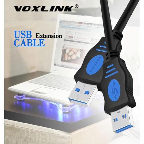 VOXLINK USB to USB Extension Cable USB 2.0 Male to Male Extend Cable External hard drive cable Adapter For Radiator Hard Disk