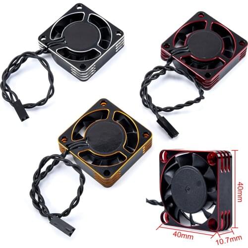 Motor Cooling Fan 18000RPM 5-8V Heat Dissipation Metal Cooling Fans 1/8 1/10 RC Car Accessory 40x40mm for 540 550 3650 3660 3670