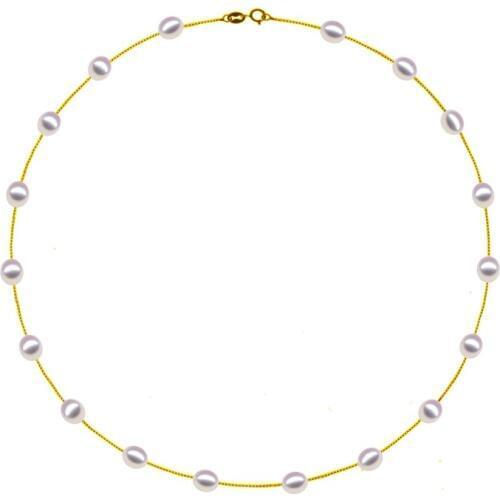 Spring and summer 925 Sterling silver 7-8mm AAAA natural freshwater pearl women tassel necklac for women Fashion jewelry