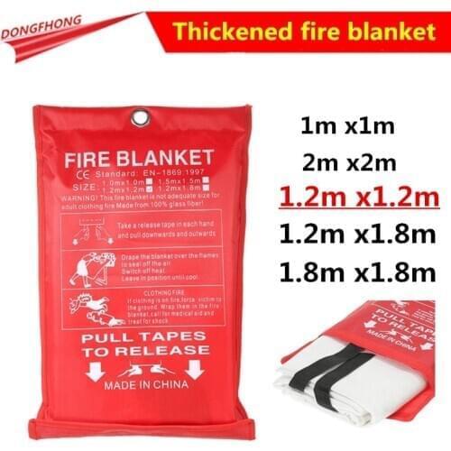 1.2Mx1.2M Sealed Fire Blanket Home Safety Fighting Fire Extinguisher Tent Boat Emergency Survival Fire Shelter Safety Cover