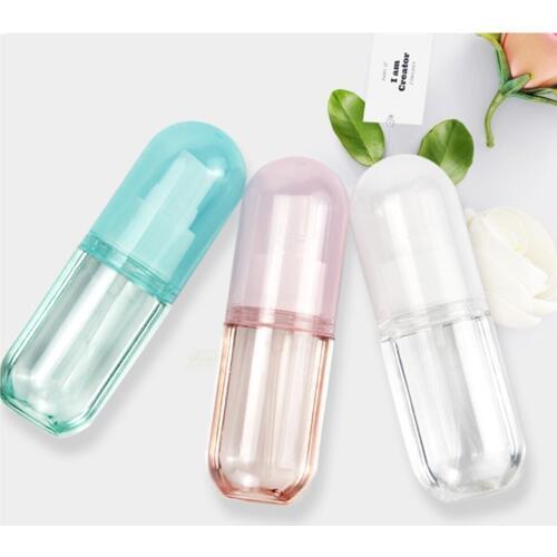 1 PC 40ml Refillable Spray Bottle Clear Perfume Shampoo Lotion Bottles Travel Cosmetic Liquid Press Pump Spray Bottles Container
