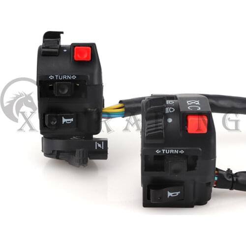 1Pcs Motorcycle Handlebar Switch Assembly Multi-function Left Turn Signal Horn Start Choke Starter Switch For 7/8" 22mm ATV/Quad