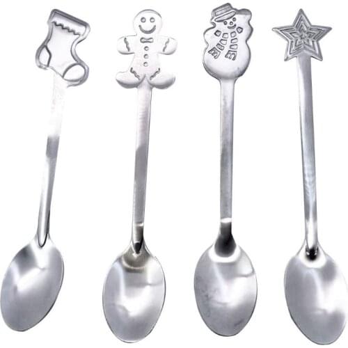 12 Pack Creative Christmas Coffee Spoon Christmas Stirring Spoon Tea Spoon T3LE