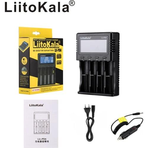 2020 LiitoKala Lii-PD2 Lii-PD4 LCD Smart 18650 Battery Charger Li-ion 18650 18500 16340 26650 21700 26700 LCD Battery Charger