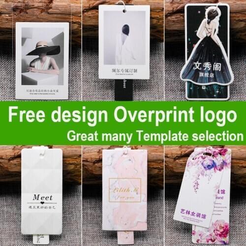 300gsm Art Paper Custom Tag Fashion Hang Tags For Dress Evening Clothes Clothing Personalized Label Customized Logo Printing