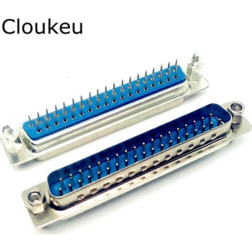 5Pcs With fixed screw DP37 pin Male Insert plate type PCB D-Sub Connector DB37 serial port adapter