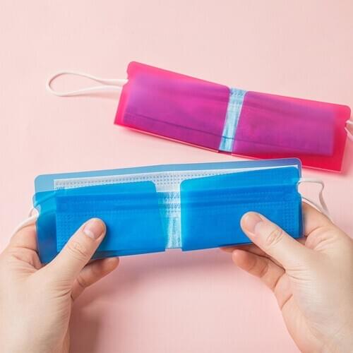 5Pcs/Pack Dustproof Foldable Masks Storage Case Portable Face Masks Folder Clips Disposable Mask Storage Case Box Organizer