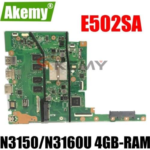 Akemy E502SA Motherboard For ASUS E402S E502S E402SA E502SA R417S Laotop Mainboard with N3150/N3160U-CPU 4GB-RAM