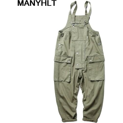 American Casual One-piece Overalls Mens Overalls Trousers Ami Kaji Tide Workers Overalls Loose Suspenders Men Clothing