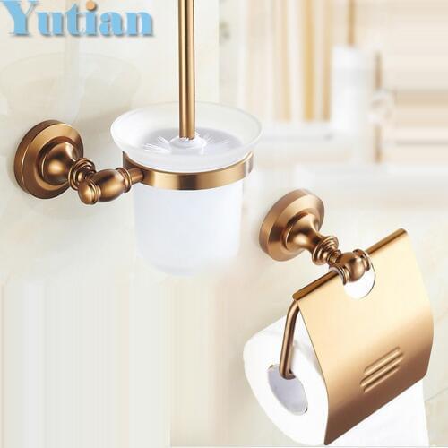 Free shipping, vintage Bathroom Accessories Set , Paper Holder toilet brush holder,bathroom sets,Aluminium Made YT-10800-2