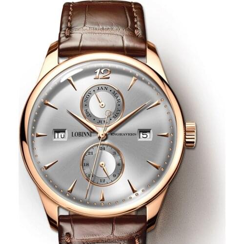 LOBINNI switzerland men watch,mens automatic watches luxury brand man mechanical wristwatch waterproof dress clock reloj hombre