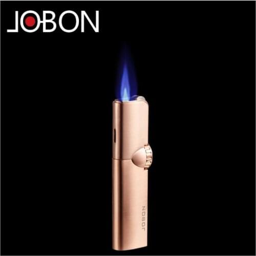 Obon Gas Lighter ZB-801 Windproof Blue Flame Cigar Tool Kitchen Accessories Outside BBQ Ignition With gift Box